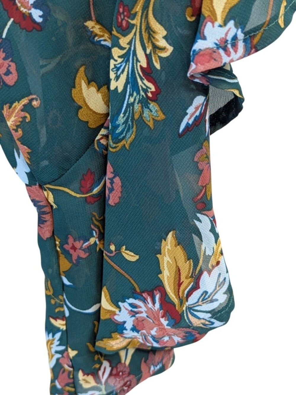 Frye Small Floral Prairie Peasant Top Bell Sleeve Boho Cottagecore Blouse Top - Picture 7 of 14